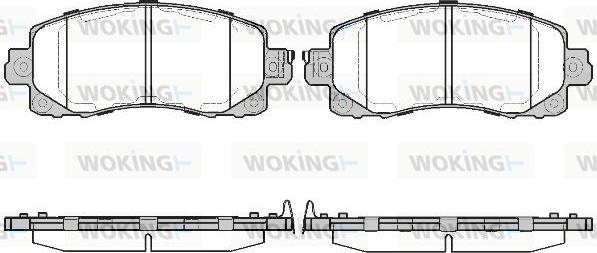 Woking P16413.04 - Комплект спирачно феродо, дискови спирачки vvparts.bg