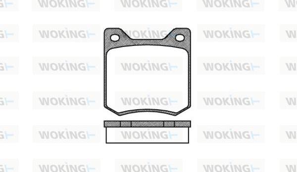 Woking P1663.00 - Комплект спирачно феродо, дискови спирачки vvparts.bg