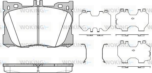 Woking P16053.00 - Комплект спирачно феродо, дискови спирачки vvparts.bg