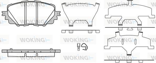 Woking P16083.00 - Комплект спирачно феродо, дискови спирачки vvparts.bg