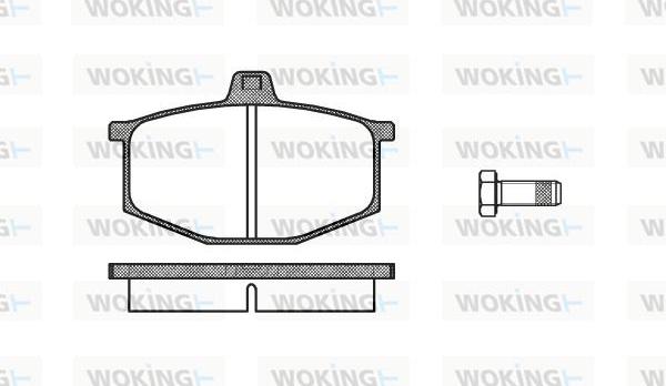 Woking P1603.00 - Комплект спирачно феродо, дискови спирачки vvparts.bg