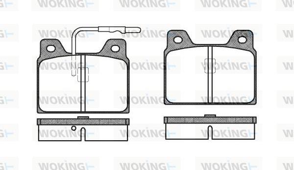 Woking P1683.02 - Комплект спирачно феродо, дискови спирачки vvparts.bg