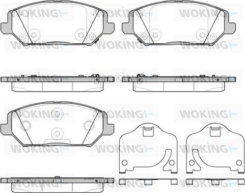 Woking P16833.02 - Комплект спирачно феродо, дискови спирачки vvparts.bg