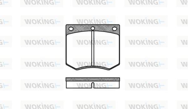 Woking P1633.00 - Комплект спирачно феродо, дискови спирачки vvparts.bg