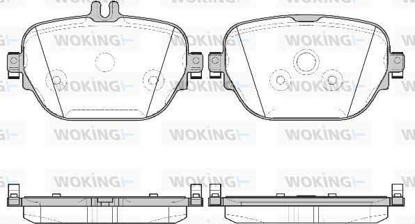 Woking P16253.08 - Комплект спирачно феродо, дискови спирачки vvparts.bg