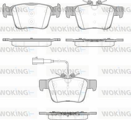 Woking P16223.01 - Комплект спирачно феродо, дискови спирачки vvparts.bg