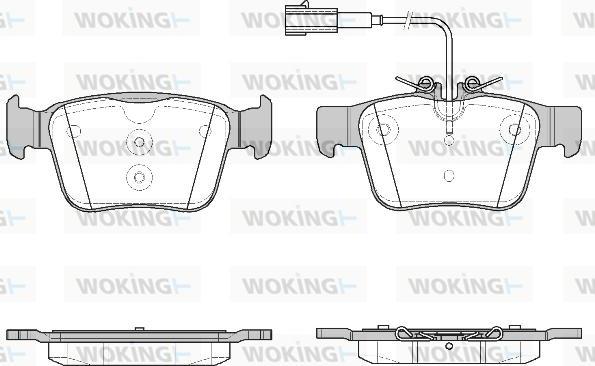 Woking P16223.02 - Комплект спирачно феродо, дискови спирачки vvparts.bg