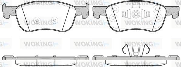Woking P16763.00 - Комплект спирачно феродо, дискови спирачки vvparts.bg