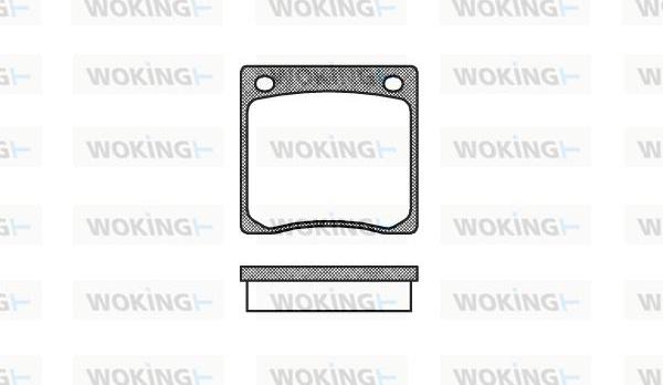 Woking P1673.00 - Комплект спирачно феродо, дискови спирачки vvparts.bg