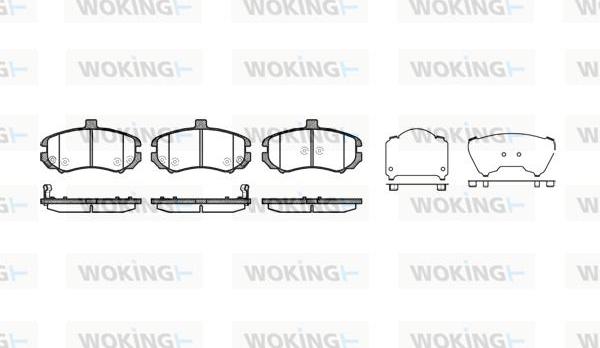 Woking P10943.02 - Комплект спирачно феродо, дискови спирачки vvparts.bg