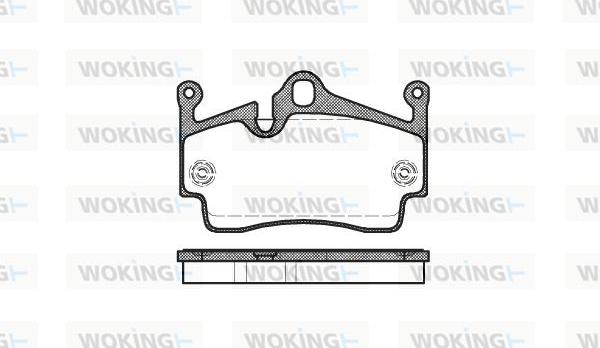 Woking P10913.00 - Комплект спирачно феродо, дискови спирачки vvparts.bg