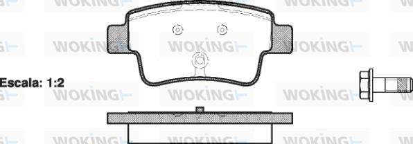 Woking P10983.00 - Комплект спирачно феродо, дискови спирачки vvparts.bg