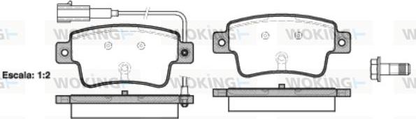 Woking P10983.02 - Комплект спирачно феродо, дискови спирачки vvparts.bg