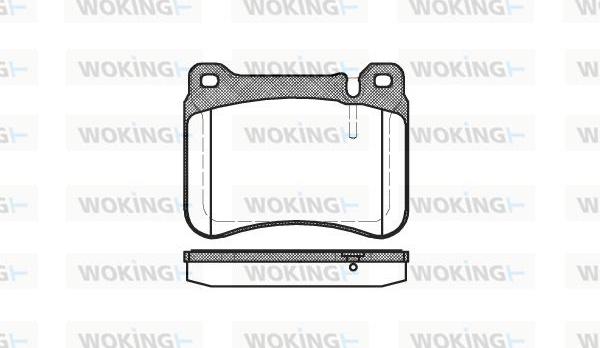 Woking P10933.00 - Комплект спирачно феродо, дискови спирачки vvparts.bg