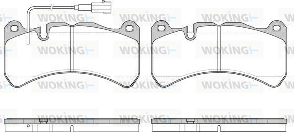 Woking P10923.11 - Комплект спирачно феродо, дискови спирачки vvparts.bg