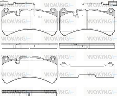 Woking P10923.24 - Комплект спирачно феродо, дискови спирачки vvparts.bg