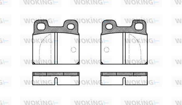 Woking P1053.00 - Комплект спирачно феродо, дискови спирачки vvparts.bg
