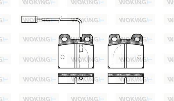 Woking P1053.11 - Комплект спирачно феродо, дискови спирачки vvparts.bg