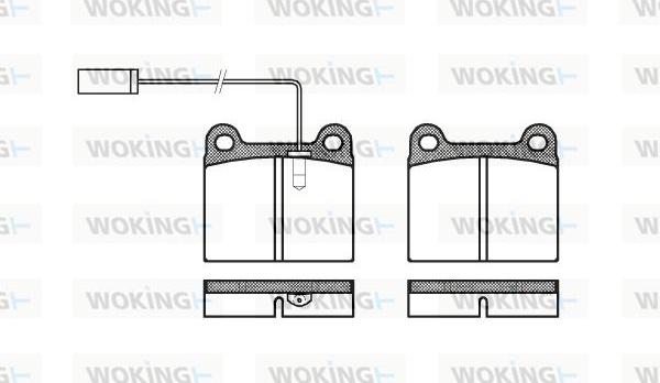 Woking P1063.91 - Комплект спирачно феродо, дискови спирачки vvparts.bg