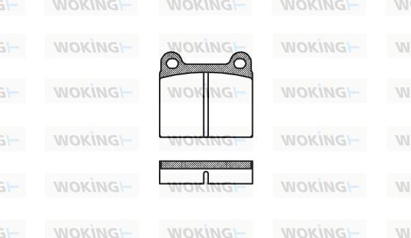 Woking P1063.00 - Комплект спирачно феродо, дискови спирачки vvparts.bg