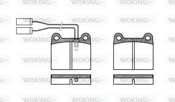 Woking P1063.01 - Комплект спирачно феродо, дискови спирачки vvparts.bg