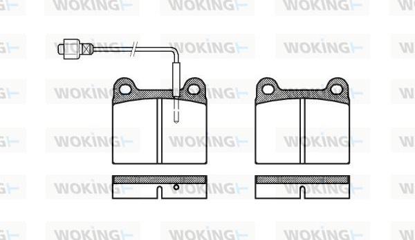 Woking P1063.02 - Комплект спирачно феродо, дискови спирачки vvparts.bg