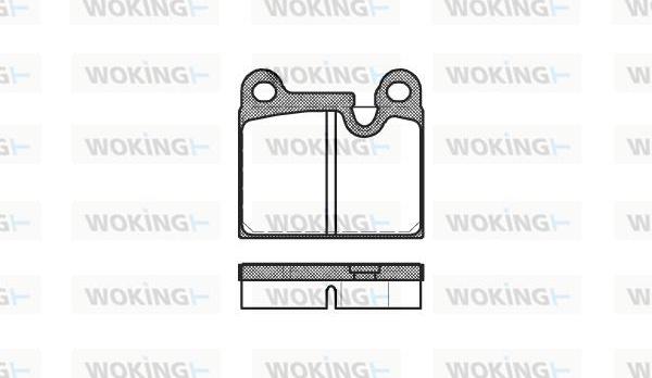 Woking P1063.80 - Комплект спирачно феродо, дискови спирачки vvparts.bg