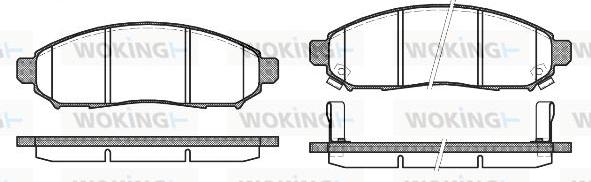 Woking P10623.12 - Комплект спирачно феродо, дискови спирачки vvparts.bg