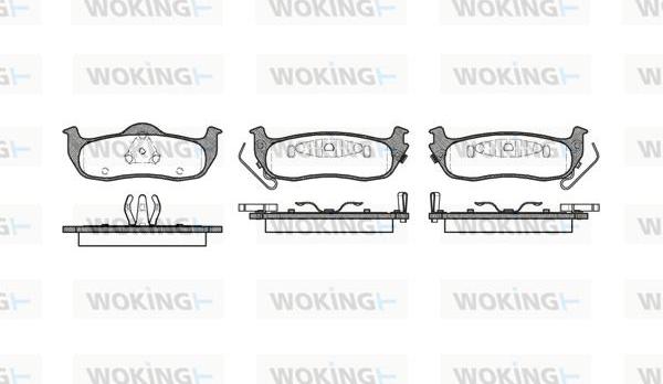 Woking P10063.02 - Комплект спирачно феродо, дискови спирачки vvparts.bg