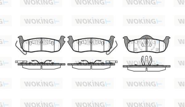 Woking P10063.10 - Комплект спирачно феродо, дискови спирачки vvparts.bg