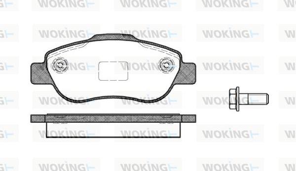 Woking P10003.00 - Комплект спирачно феродо, дискови спирачки vvparts.bg