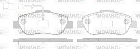 Woking P10003.12 - Комплект спирачно феродо, дискови спирачки vvparts.bg