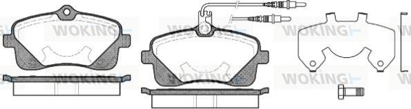 Woking P10023.02 - Комплект спирачно феродо, дискови спирачки vvparts.bg