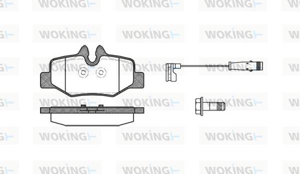 Woking P10103.02 - Комплект спирачно феродо, дискови спирачки vvparts.bg