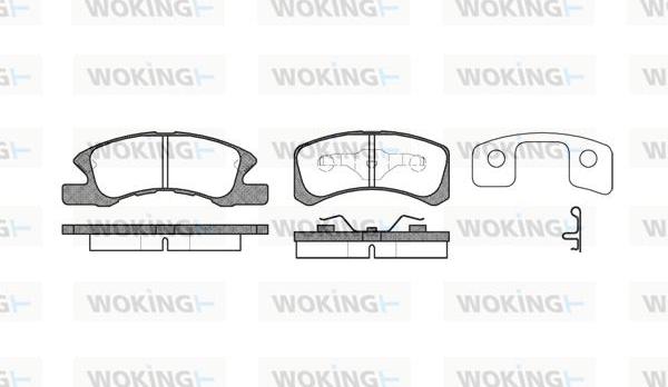 Woking P10113.02 - Комплект спирачно феродо, дискови спирачки vvparts.bg