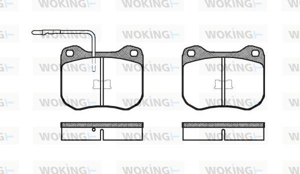 Woking P1013.02 - Комплект спирачно феродо, дискови спирачки vvparts.bg