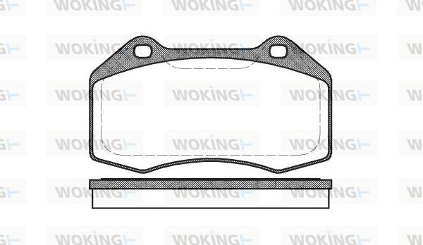 Woking P10133.00 - Комплект спирачно феродо, дискови спирачки vvparts.bg