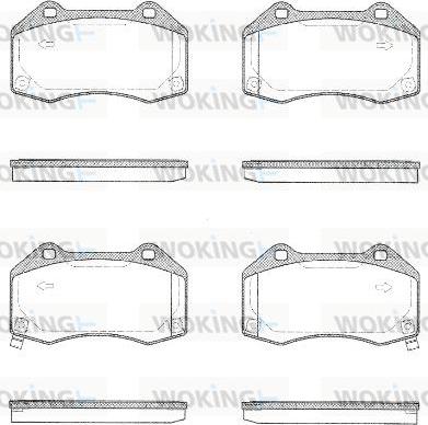 Woking P10133.02 - Комплект спирачно феродо, дискови спирачки vvparts.bg