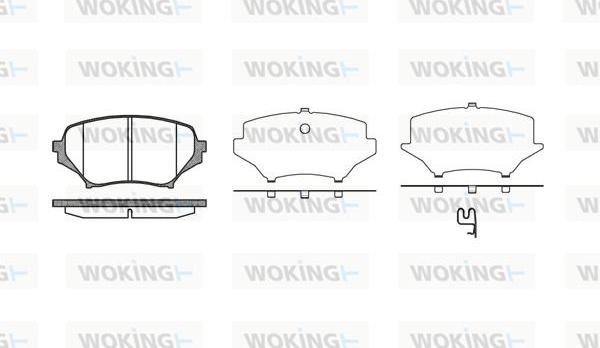 Woking P10893.01 - Комплект спирачно феродо, дискови спирачки vvparts.bg