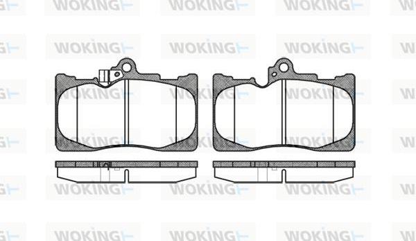 Woking P10803.02 - Комплект спирачно феродо, дискови спирачки vvparts.bg