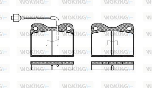 Woking P1083.02 - Комплект спирачно феродо, дискови спирачки vvparts.bg