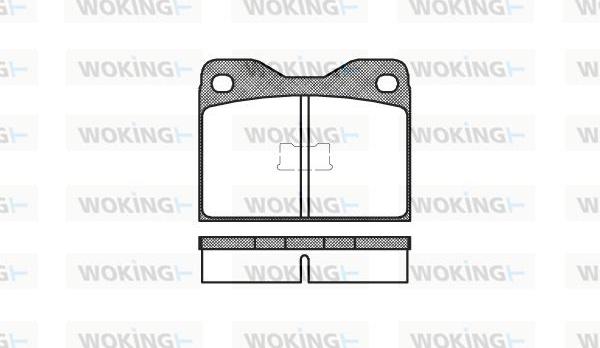 Woking P1083.10 - Комплект спирачно феродо, дискови спирачки vvparts.bg