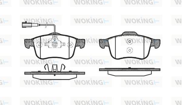 Woking P10833.02 - Комплект спирачно феродо, дискови спирачки vvparts.bg