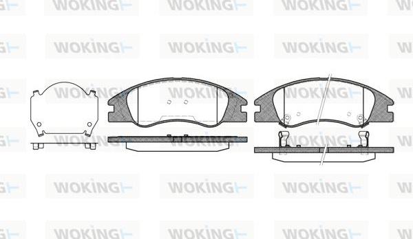 Woking P10343.02 - Комплект спирачно феродо, дискови спирачки vvparts.bg