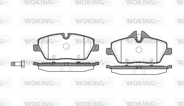 Woking P10313.00 - Комплект спирачно феродо, дискови спирачки vvparts.bg