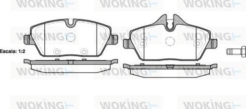 Woking P10313.10 - Комплект спирачно феродо, дискови спирачки vvparts.bg