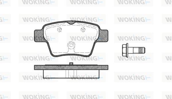 Woking P10383.00 - Комплект спирачно феродо, дискови спирачки vvparts.bg