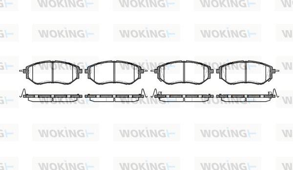 Woking P10373.02 - Комплект спирачно феродо, дискови спирачки vvparts.bg