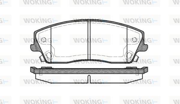 Woking P10263.08 - Комплект спирачно феродо, дискови спирачки vvparts.bg