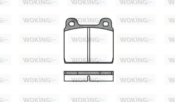 Woking P1023.00 - Комплект спирачно феродо, дискови спирачки vvparts.bg